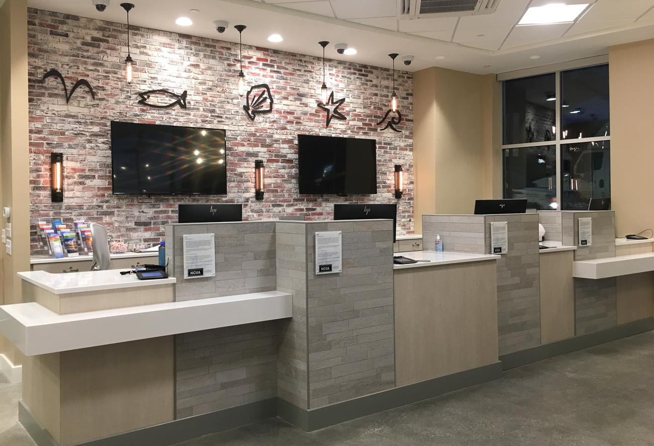cPort Credit Union teller counter