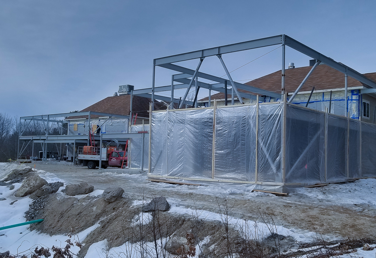 blog - winter construction Falmouth House