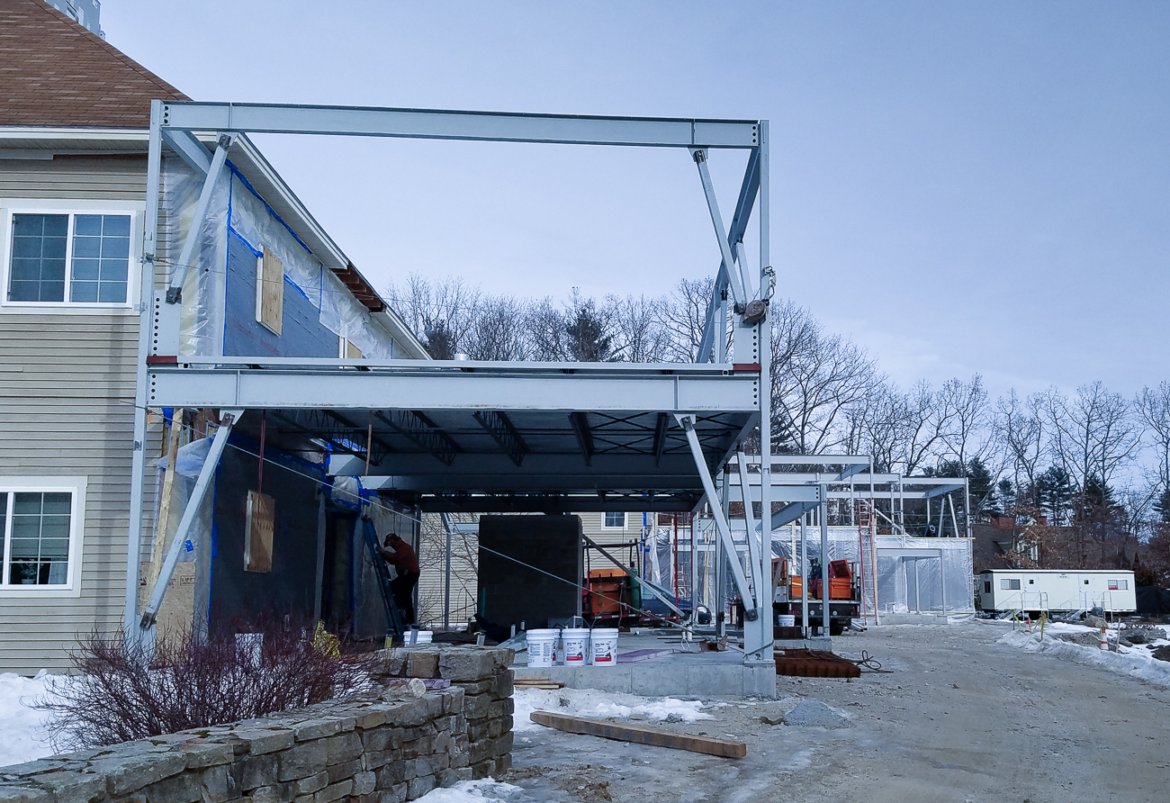 blog - winter construction Falmouth House