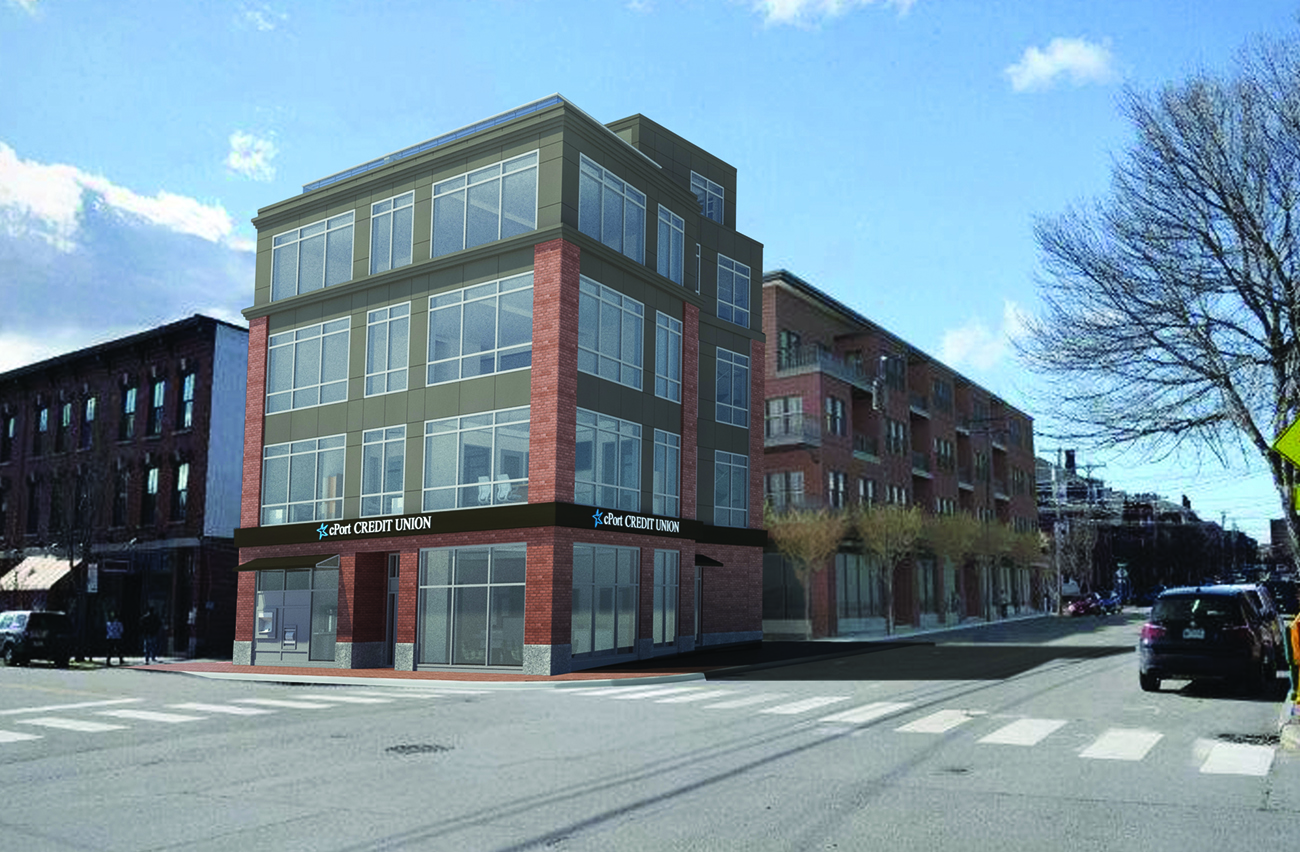 cPort Credit Union - Middle Street - exterior rendering